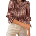 Top Plaid Bubble Chic