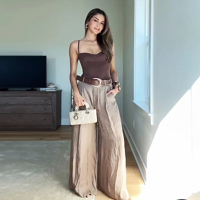 Pantalón Satin Belt Luxe