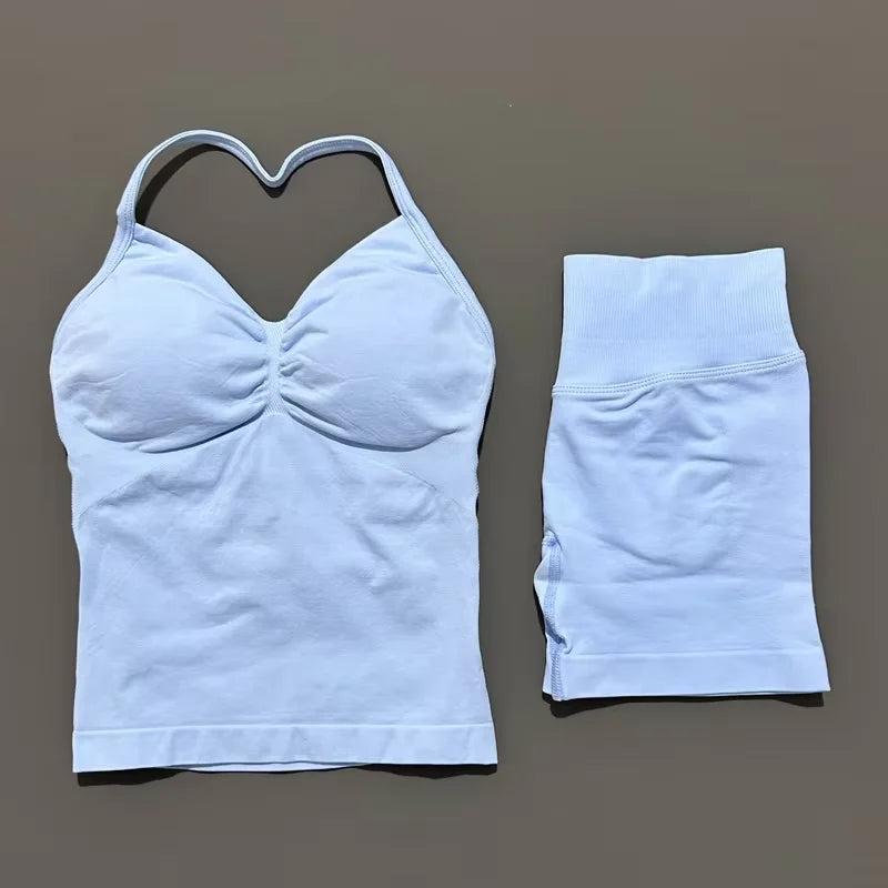 Conjunto Deportivo Halter Espalda Abierta 2 Piezas