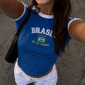Camiseta Y2K Brasil Street Crop