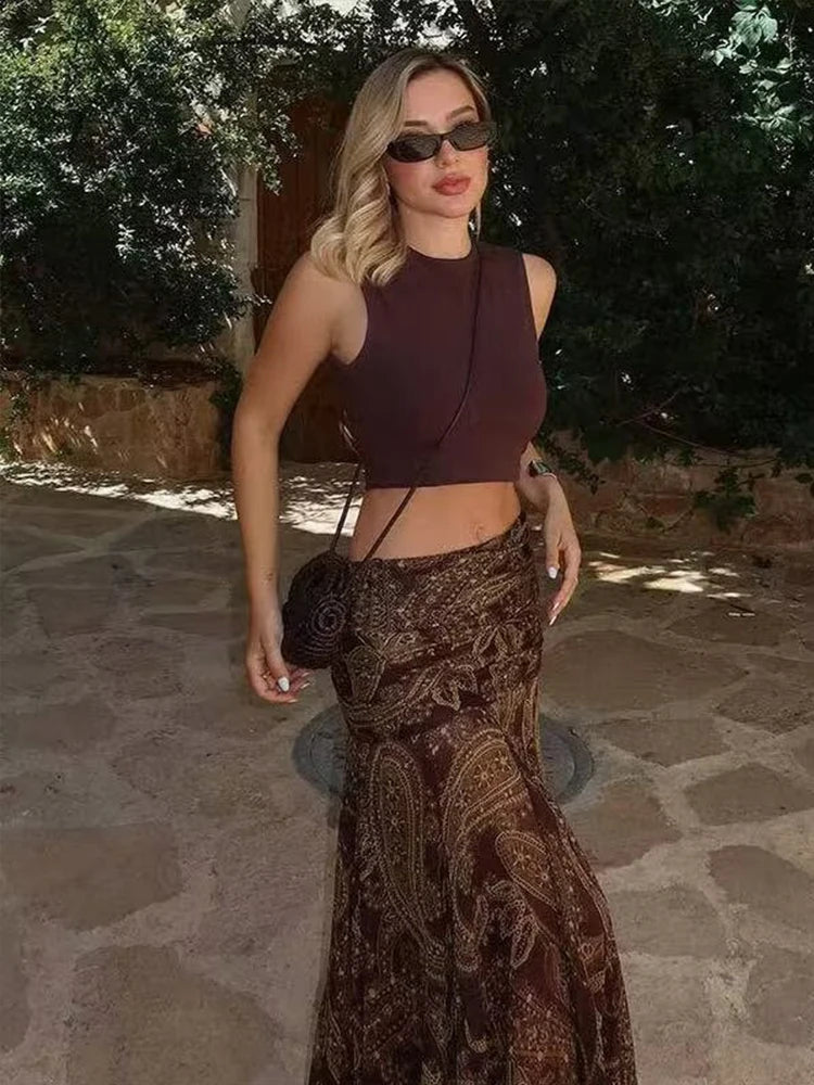 Falda Vintage Plisada