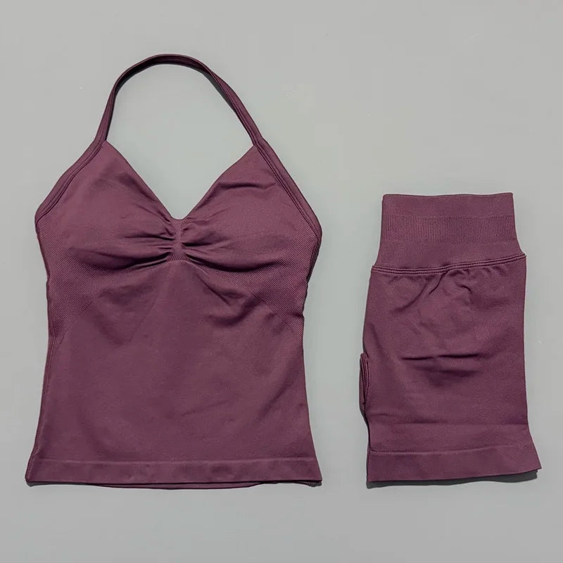 Conjunto Deportivo Halter Espalda Abierta 2 Piezas