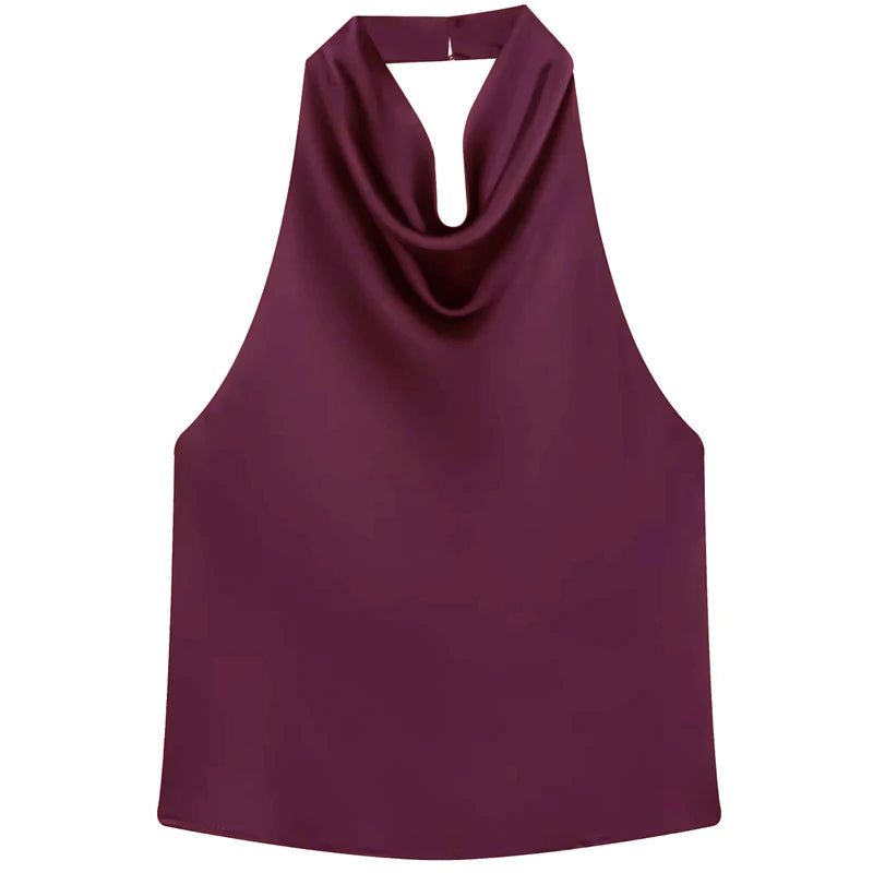Top Corset Satin Halter Luxe