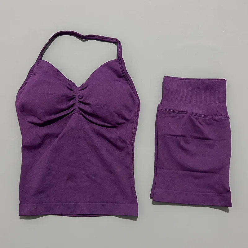 Conjunto Deportivo Halter Espalda Abierta 2 Piezas
