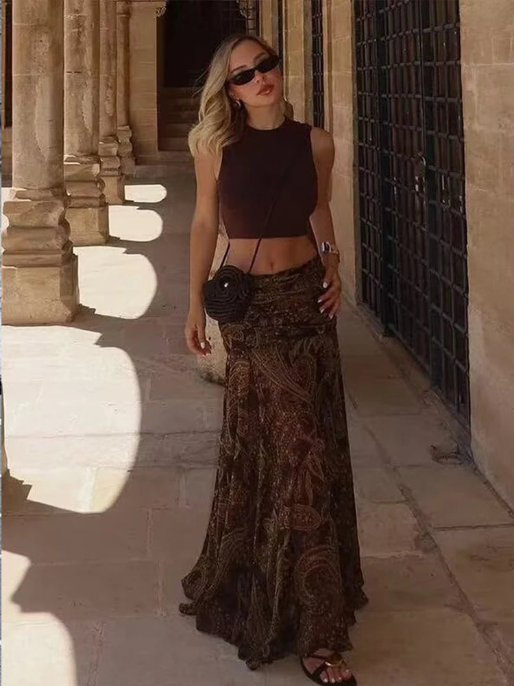 Falda Vintage Plisada