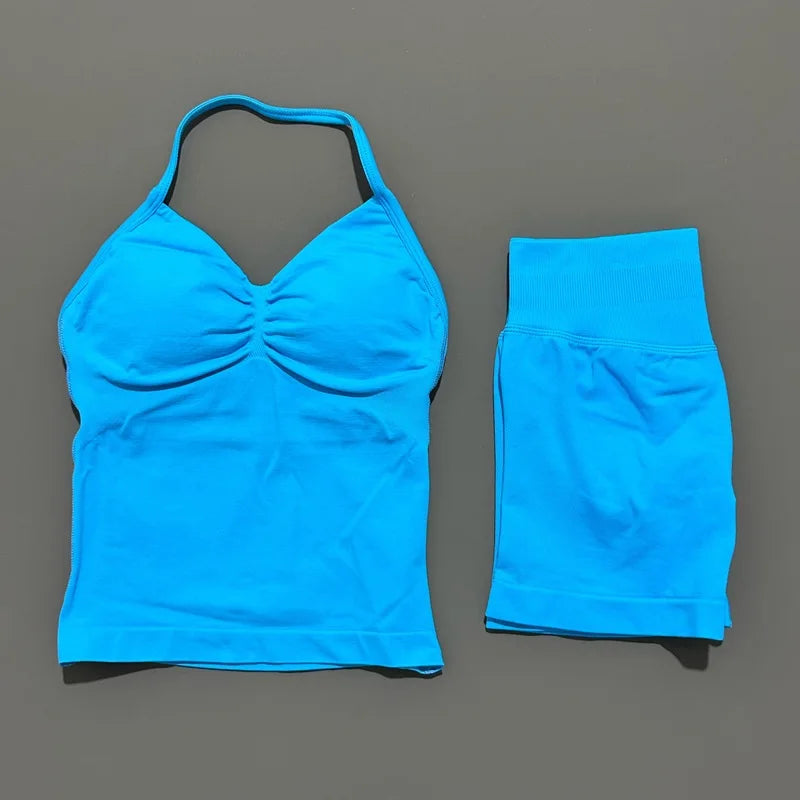 Conjunto Deportivo Halter Espalda Abierta 2 Piezas