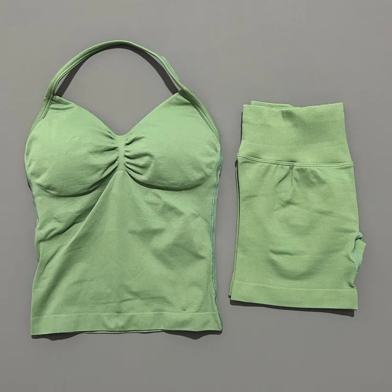 Conjunto Deportivo Halter Espalda Abierta 2 Piezas
