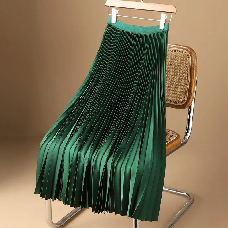 Falda Satin Midi