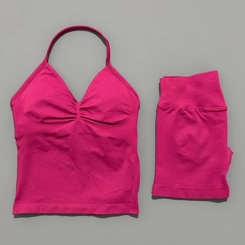 Conjunto Deportivo Halter Espalda Abierta 2 Piezas