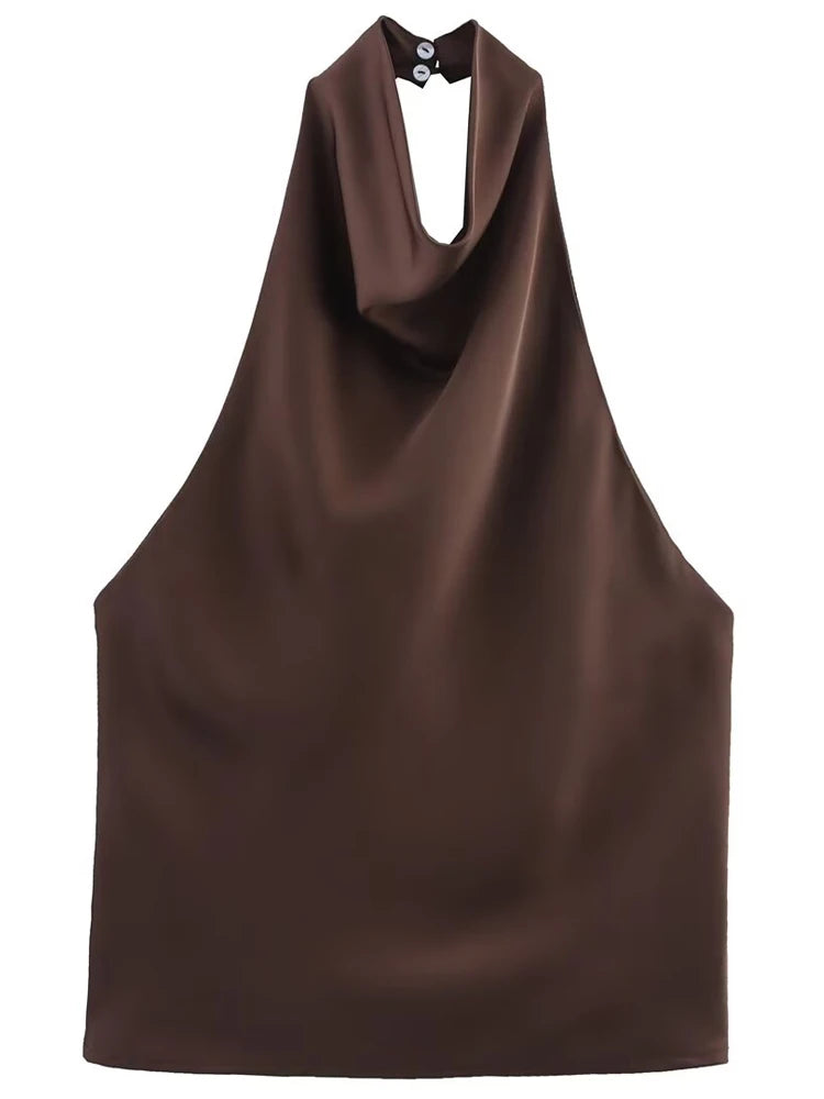 Top Corset Satin Halter Luxe