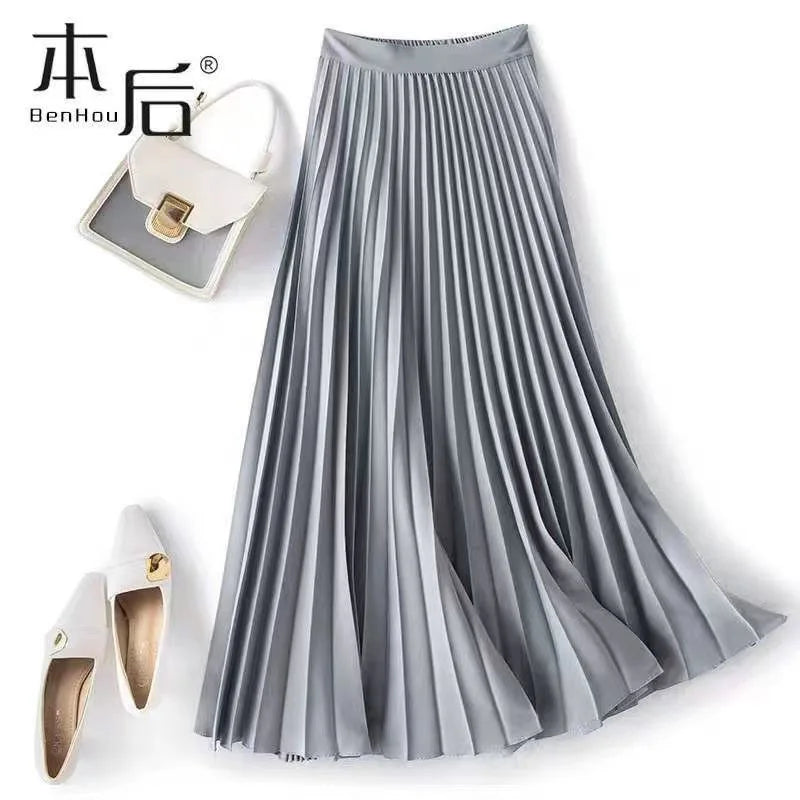 Falda Satin Midi