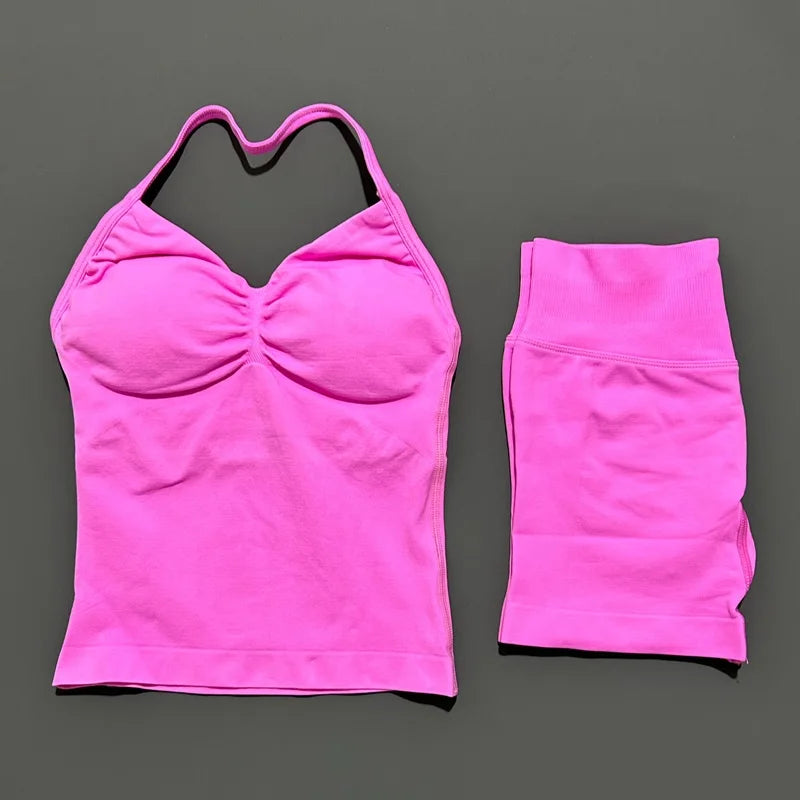 Conjunto Deportivo Halter Espalda Abierta 2 Piezas