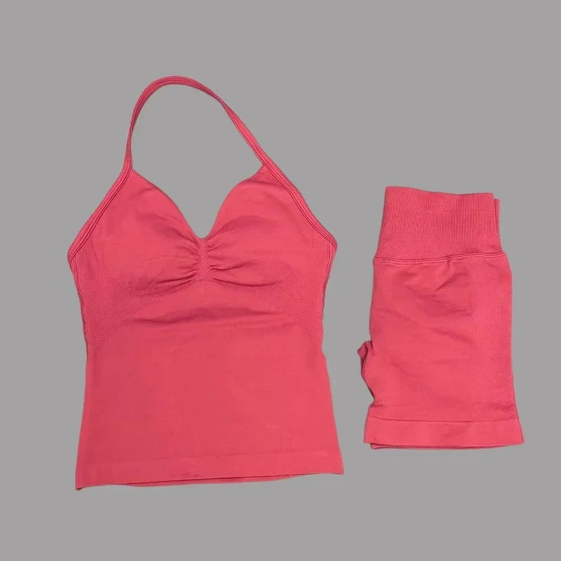 Conjunto Deportivo Halter Espalda Abierta 2 Piezas