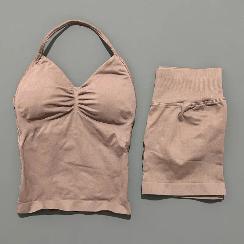 Conjunto Deportivo Halter Espalda Abierta 2 Piezas