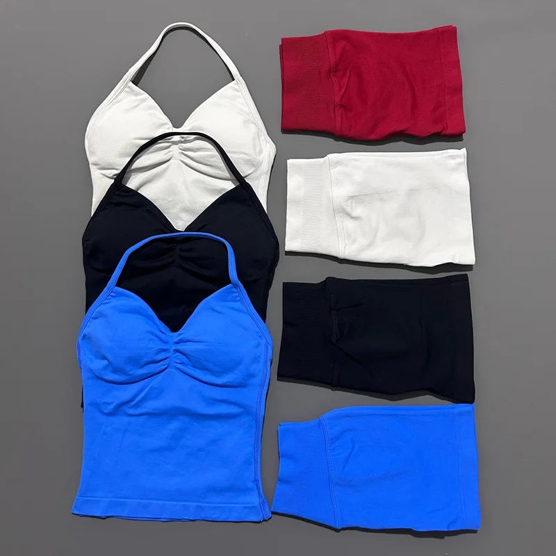 Conjunto Deportivo Halter Espalda Abierta 2 Piezas