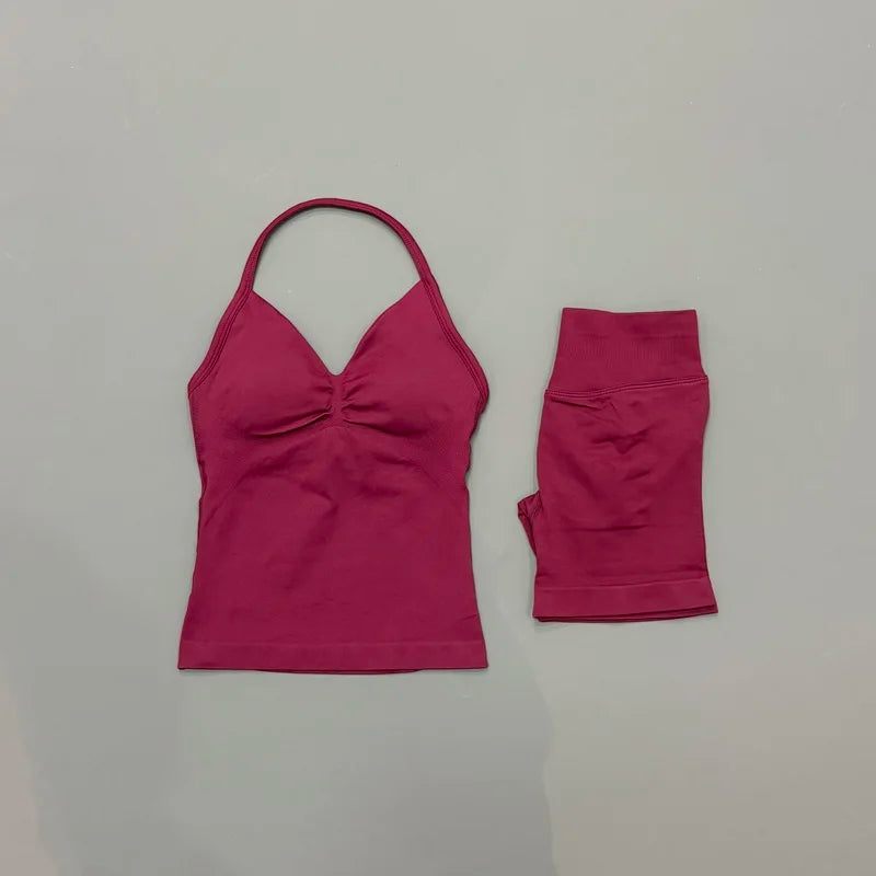 Conjunto Deportivo Halter Espalda Abierta 2 Piezas