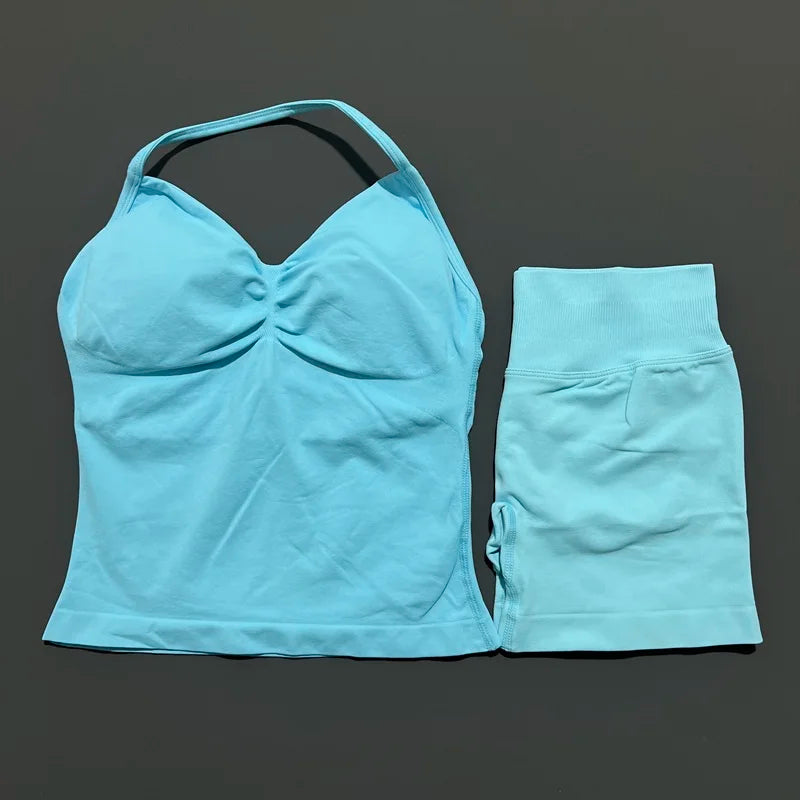 Conjunto Deportivo Halter Espalda Abierta 2 Piezas