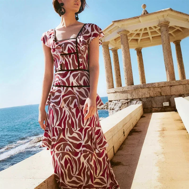 Vestido Aura Floral Cascada