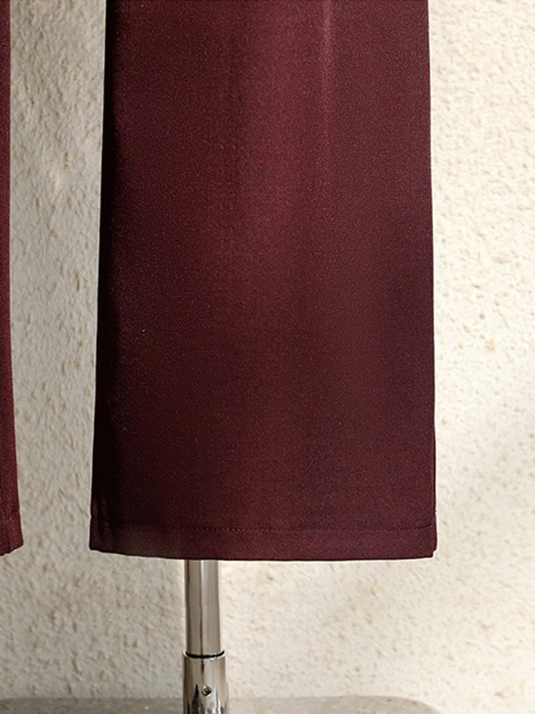Pantalón Burgundy Wide Elegance