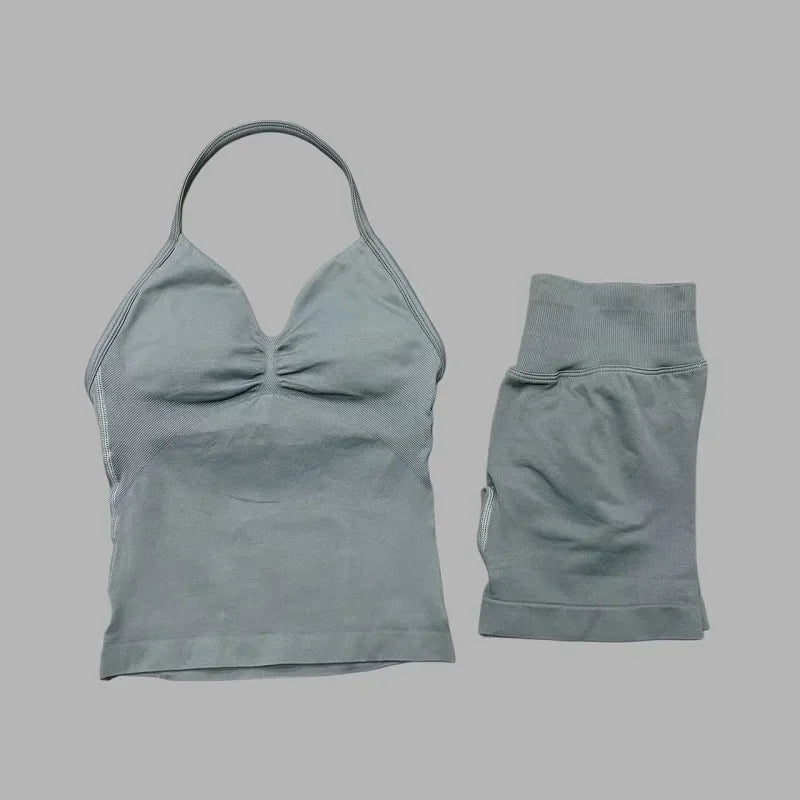 Conjunto Deportivo Halter Espalda Abierta 2 Piezas