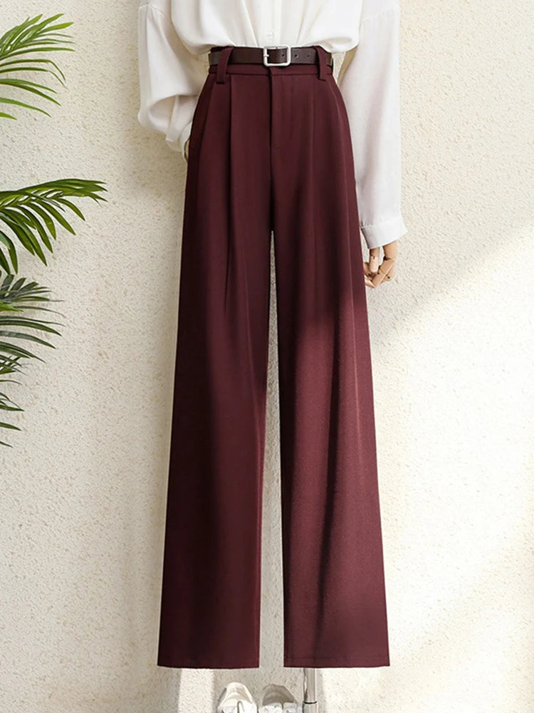 Pantalón Burgundy Wide Elegance