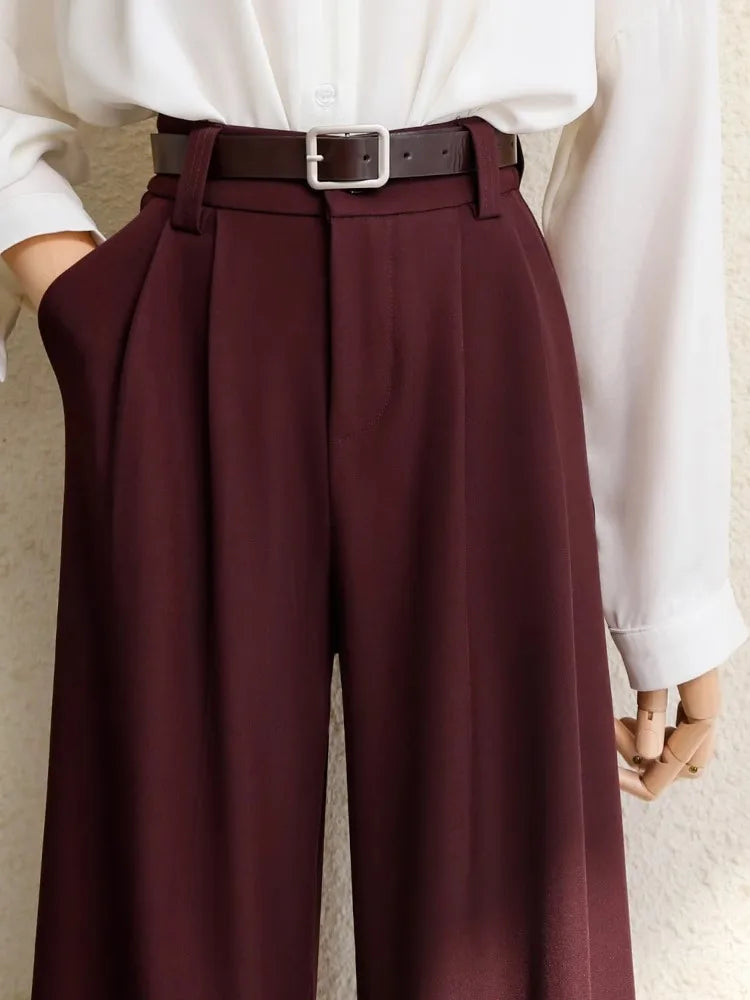Pantalón Burgundy Wide Elegance