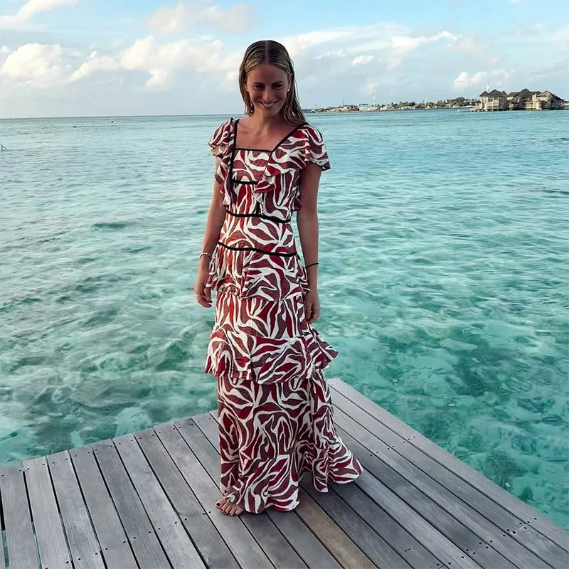 Vestido Aura Floral Cascada
