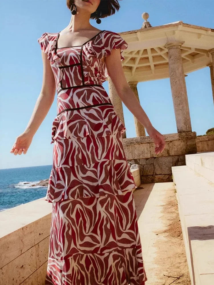 Vestido Aura Floral Cascada