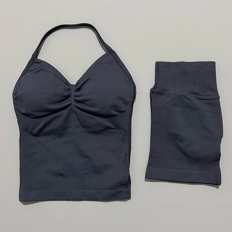 Conjunto Deportivo Halter Espalda Abierta 2 Piezas