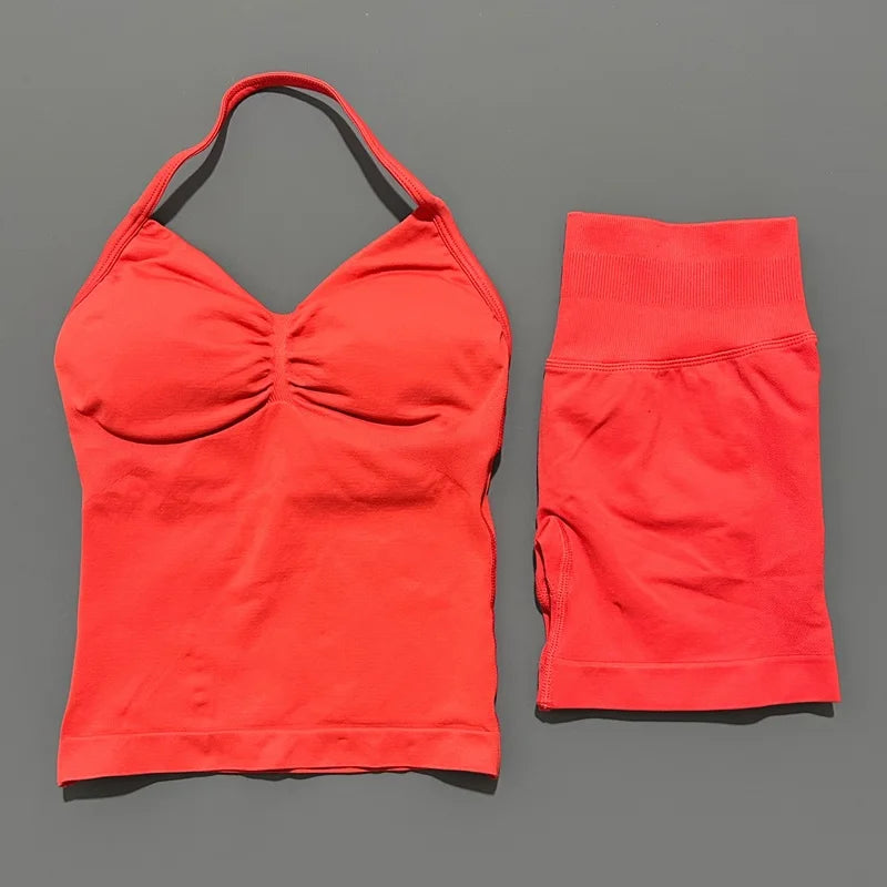 Conjunto Deportivo Halter Espalda Abierta 2 Piezas