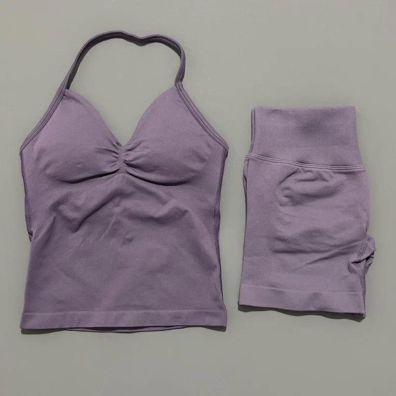 Conjunto Deportivo Halter Espalda Abierta 2 Piezas