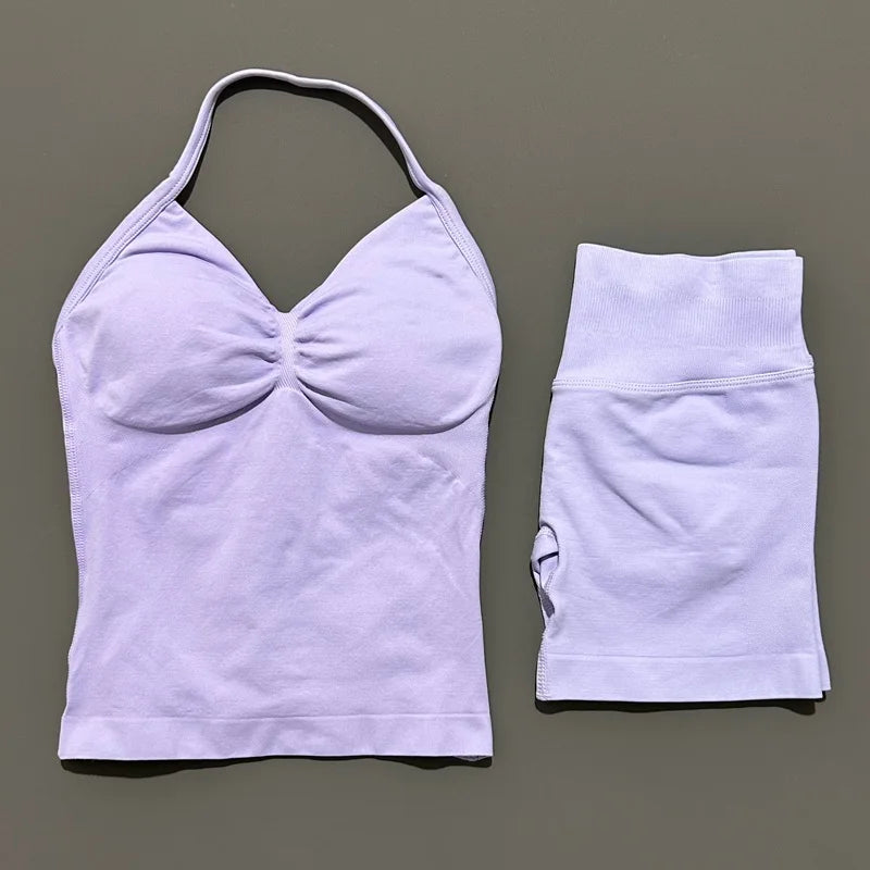 Conjunto Deportivo Halter Espalda Abierta 2 Piezas