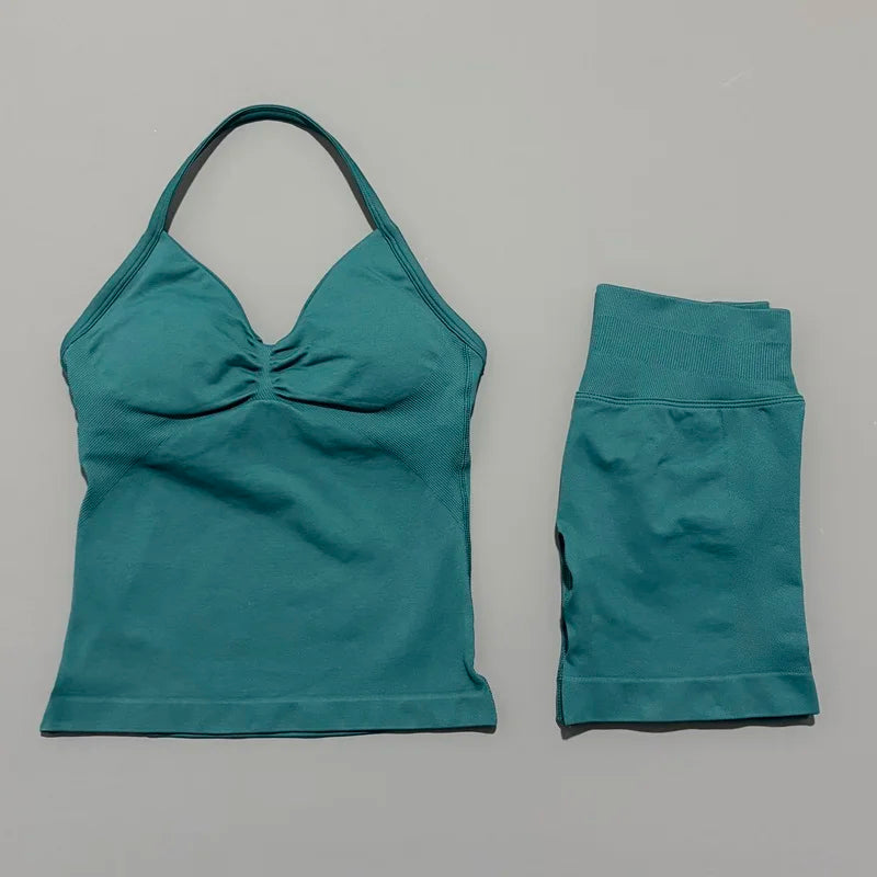 Conjunto Deportivo Halter Espalda Abierta 2 Piezas