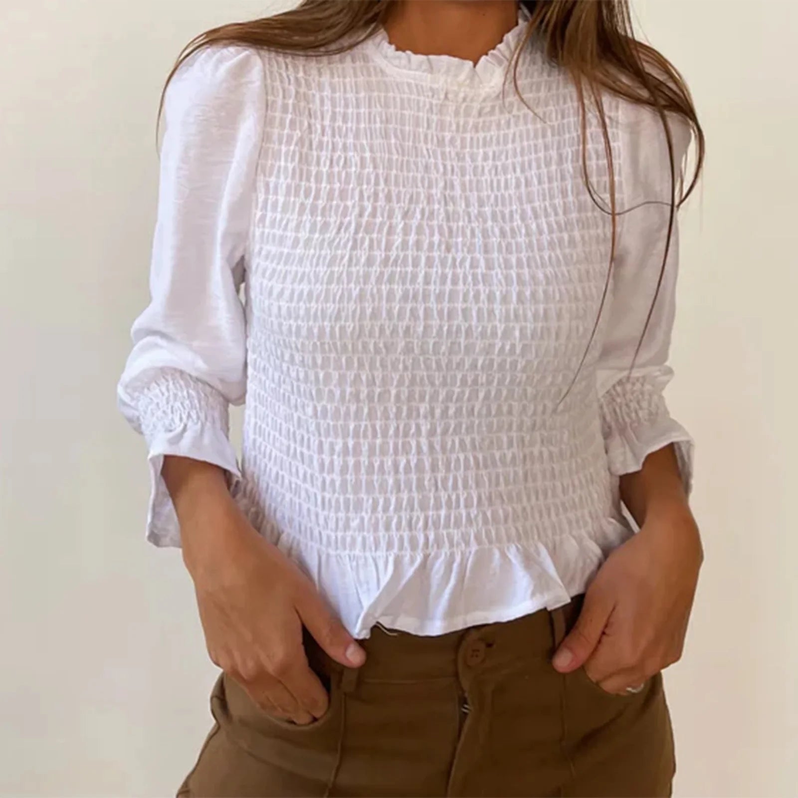 Top Plaid Bubble Chic