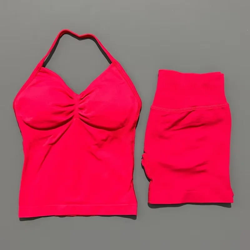 Conjunto Deportivo Halter Espalda Abierta 2 Piezas