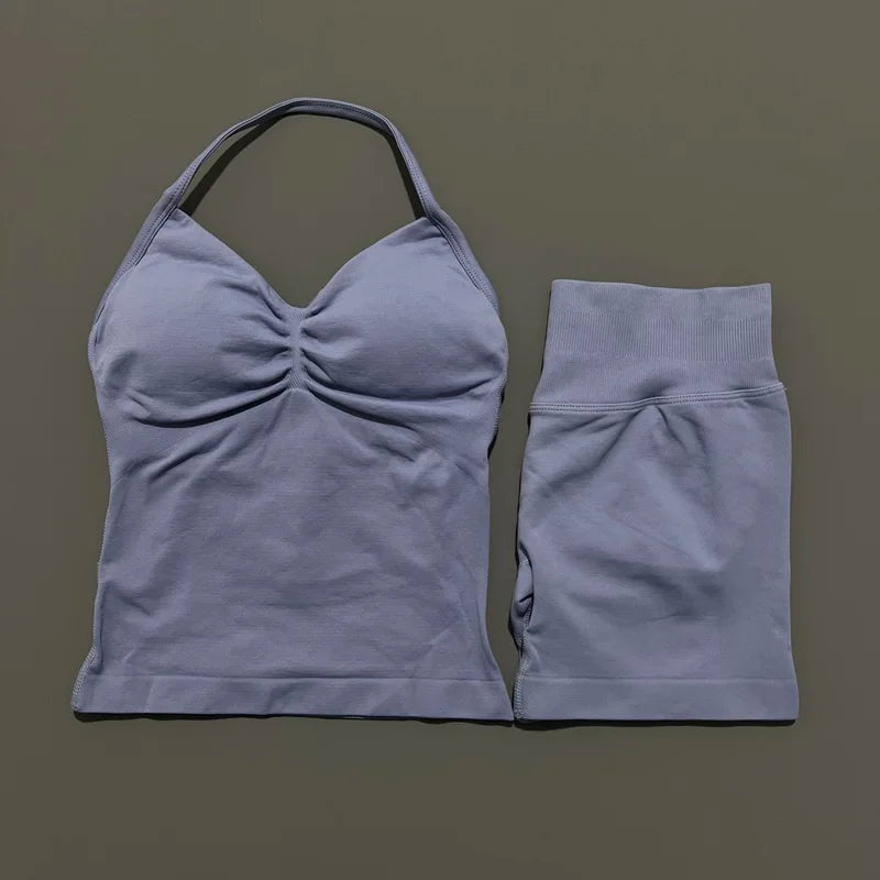 Conjunto Deportivo Halter Espalda Abierta 2 Piezas