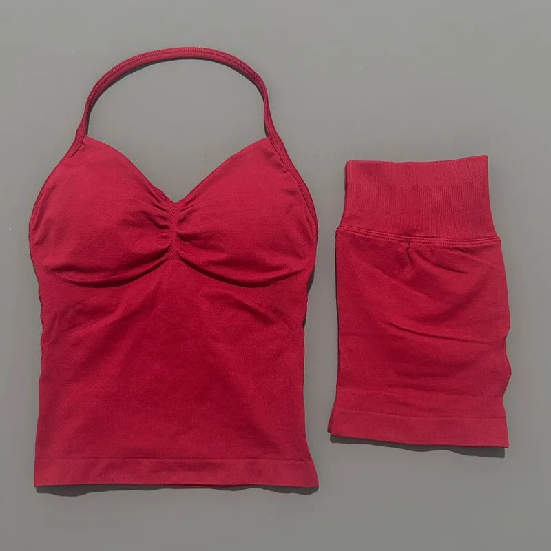 Conjunto Deportivo Halter Espalda Abierta 2 Piezas