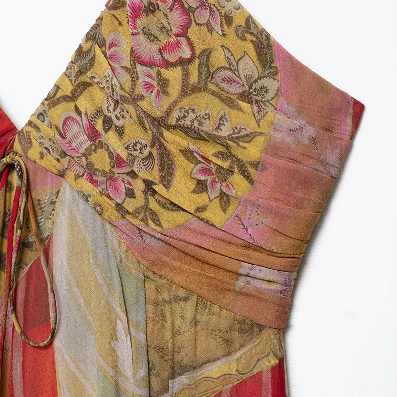 Vestido Floral Tie Vintage