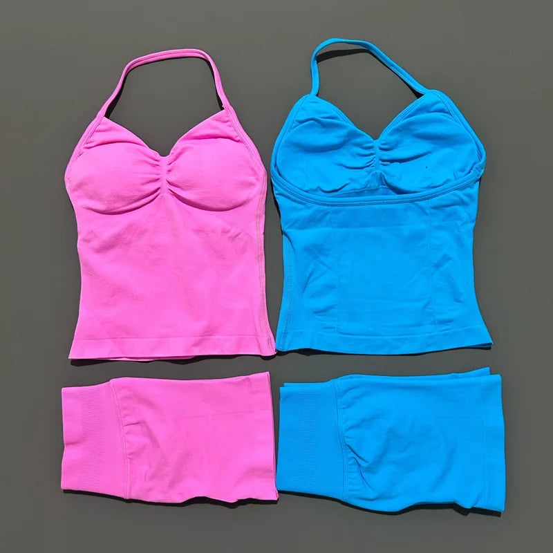 Conjunto Deportivo Halter Espalda Abierta 2 Piezas