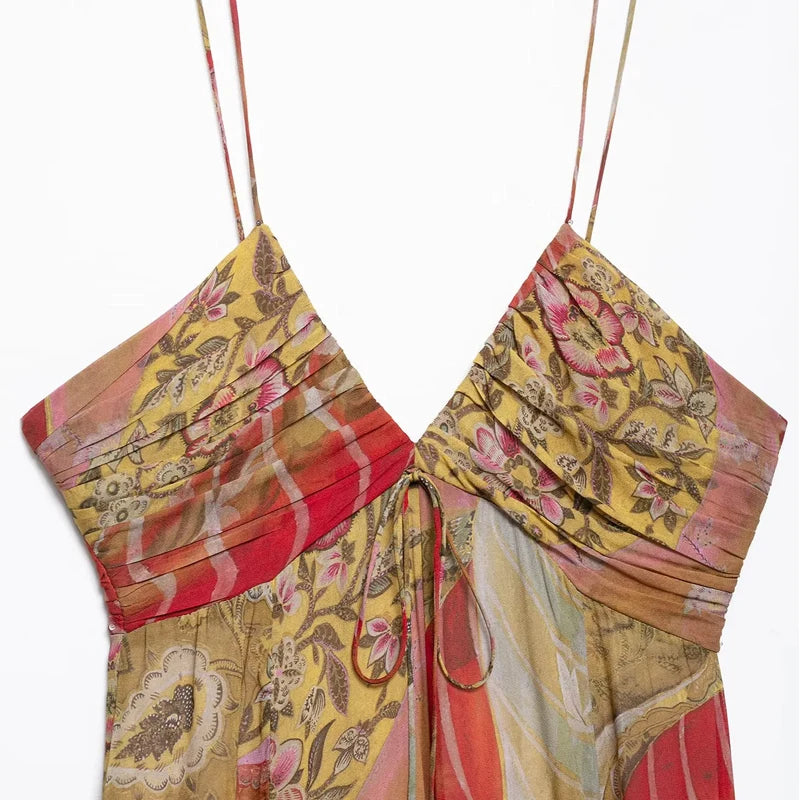 Vestido Floral Tie Vintage