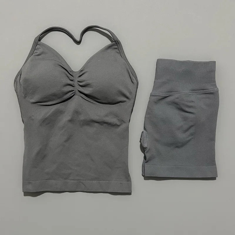 Conjunto Deportivo Halter Espalda Abierta 2 Piezas